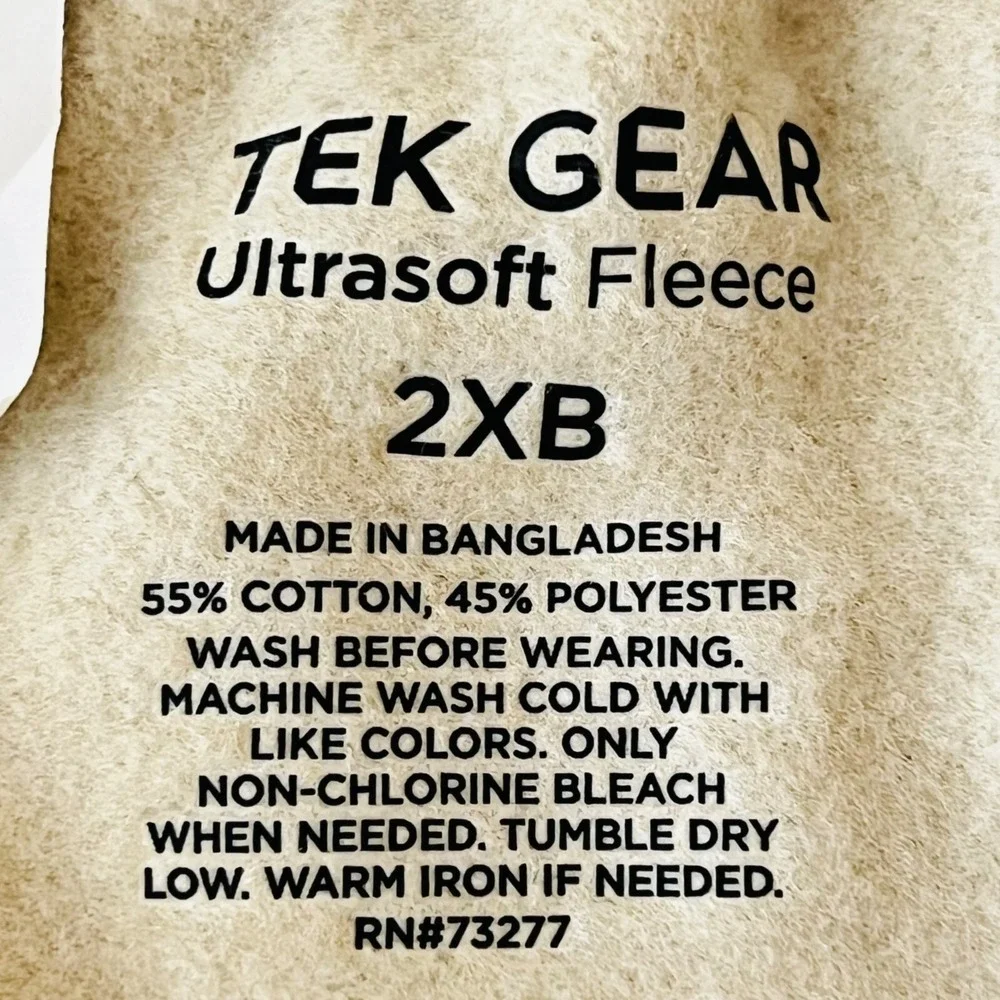 Tek Gear Men's Ultrasoft Fleece Beige Jogger Pants Big Tall Size 2XB Relaxed NWT